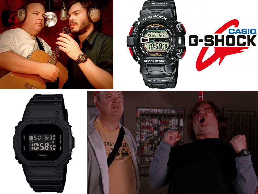 Джек Блэк в фильмах «Стойкий D» и «Большой год» носит часы Касио Джи-Шок