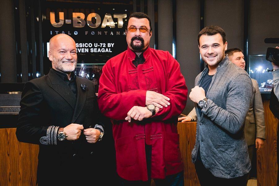 Итало Фонтана (владелец компании U-Boat), Стивен Сигал и Эмин Агаларов