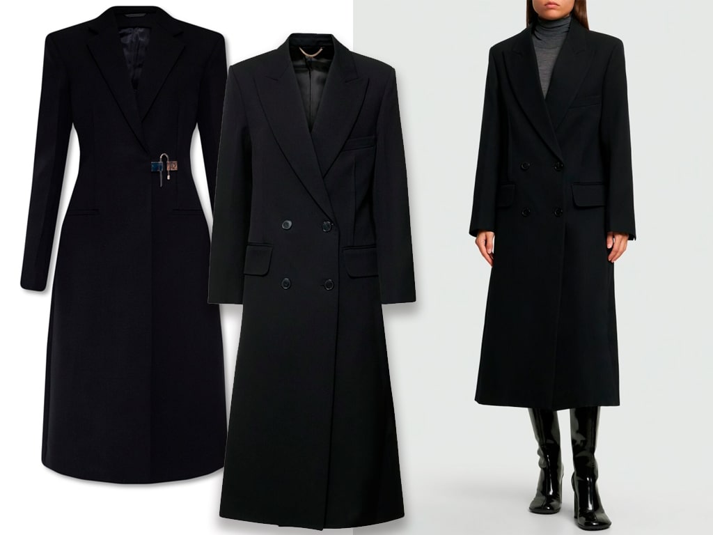 Черное пальто - одна из ключевых тенденций 2023 года